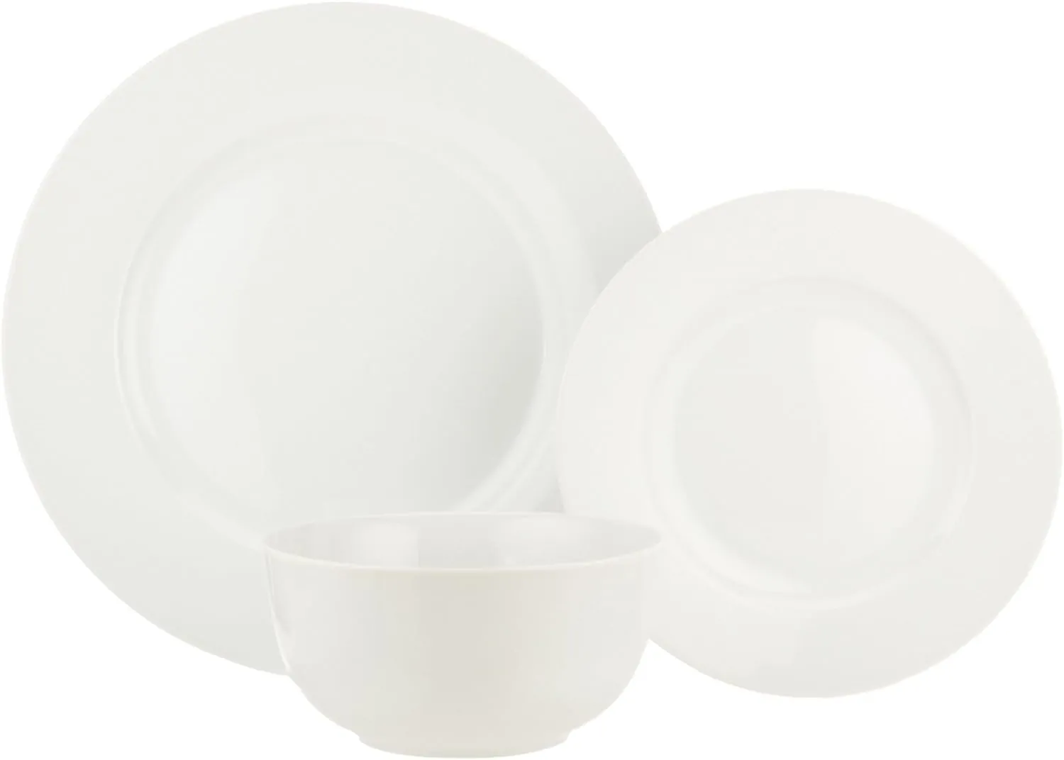Amazon Basics 18-Piece Kitchen Dinnerware Set, Plates, Dishes, Bowls, Service for 6 - White - Image 5