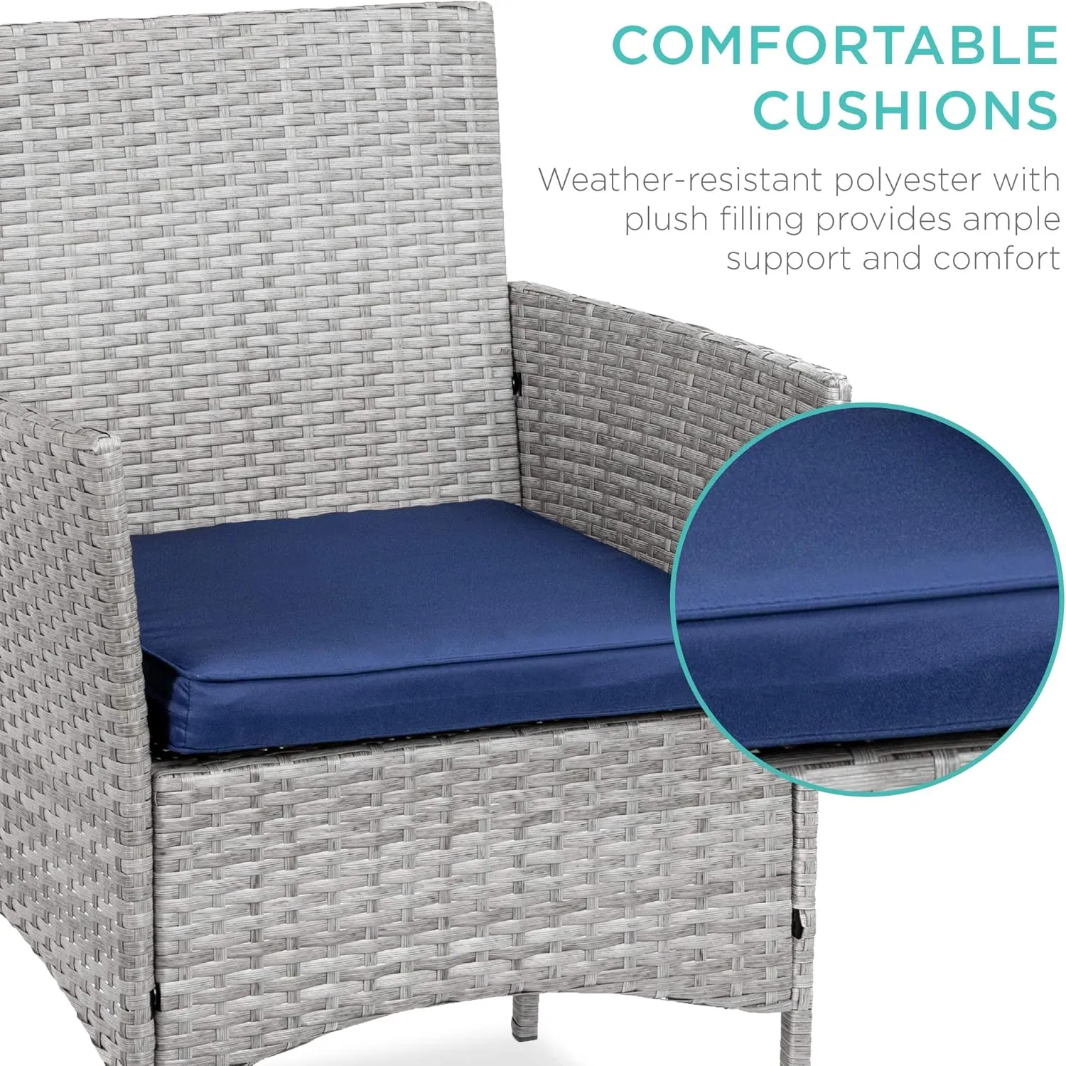 Best Choice Products Set of 2 Adjustable Steel Mesh Zero Gravity Lounge Chair Recliners w/Pillows and Cup Holder Trays, Gray - Image 4