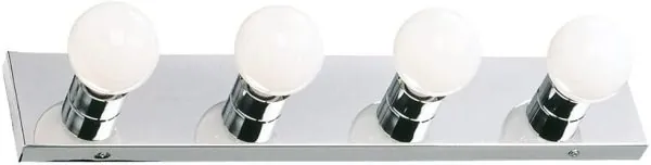 Design House 500892 4-Light Vanity Strip Light Contemporary Dimmable for Bathroom, Bedroom, Makeup Vanity, Polished Chrome