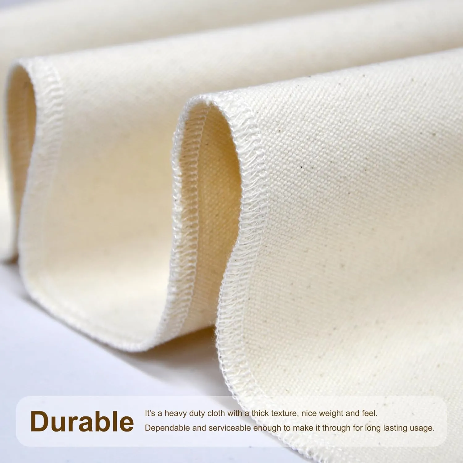 Dough Proofing Cloth 35"x26" Large, Professional Heavy Duty Bakers Couche for Bagutter Loaves, 100% Natural Unbleached Cotton Fabric Towel for French Baguettes, Shaping Tool for Bread Baking - Image 3