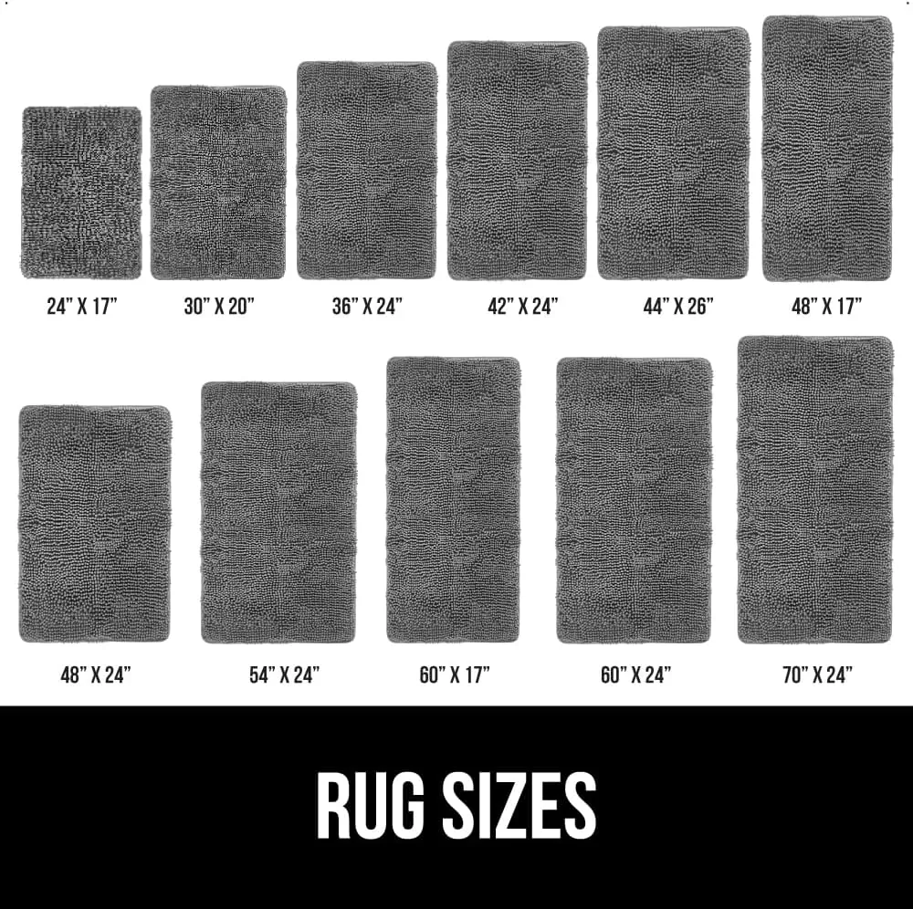 Gorilla Grip Bath Rug Mat 24x17, Thick Soft Absorbent Chenille, Rubber Backing Quick Dry Microfiber Mats, Machine Washable Rugs for Shower Floor, Bathroom Runner Bathmat Accessories Decor, Grey - Image 6