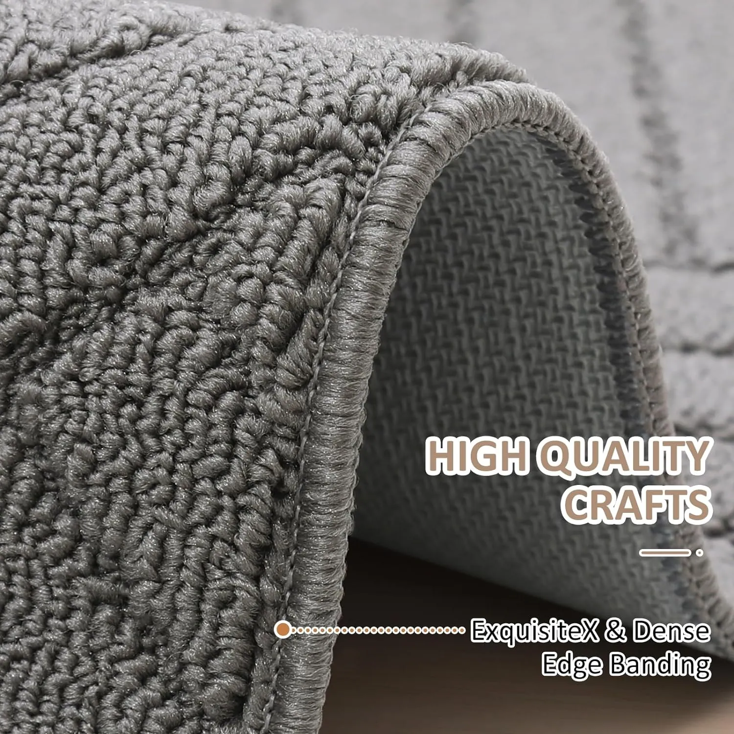 Kitchen Rugs Non Slip Kitchen Mats for Floor Kitchen Runner Rug, 20"x31.5"Grey Absorbent Resist Dirt Comfort Standing Mat for Entryway,Hallway, Front of Sink, Machine Washable - Image 4