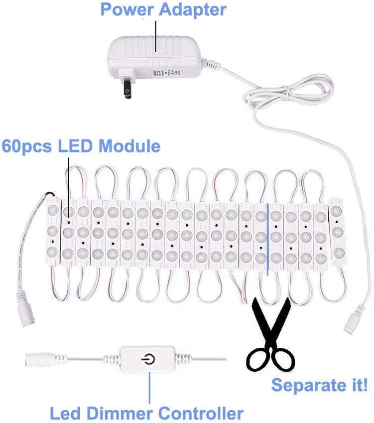 Led Vanity Mirror Lights, Hollywood Style Vanity Make Up Light, 10ft Ultra Bright White LED, Dimmable Touch Control Lights Strip, for Makeup Vanity Table & Bathroom Mirror, Mirror Not Included - Image 6