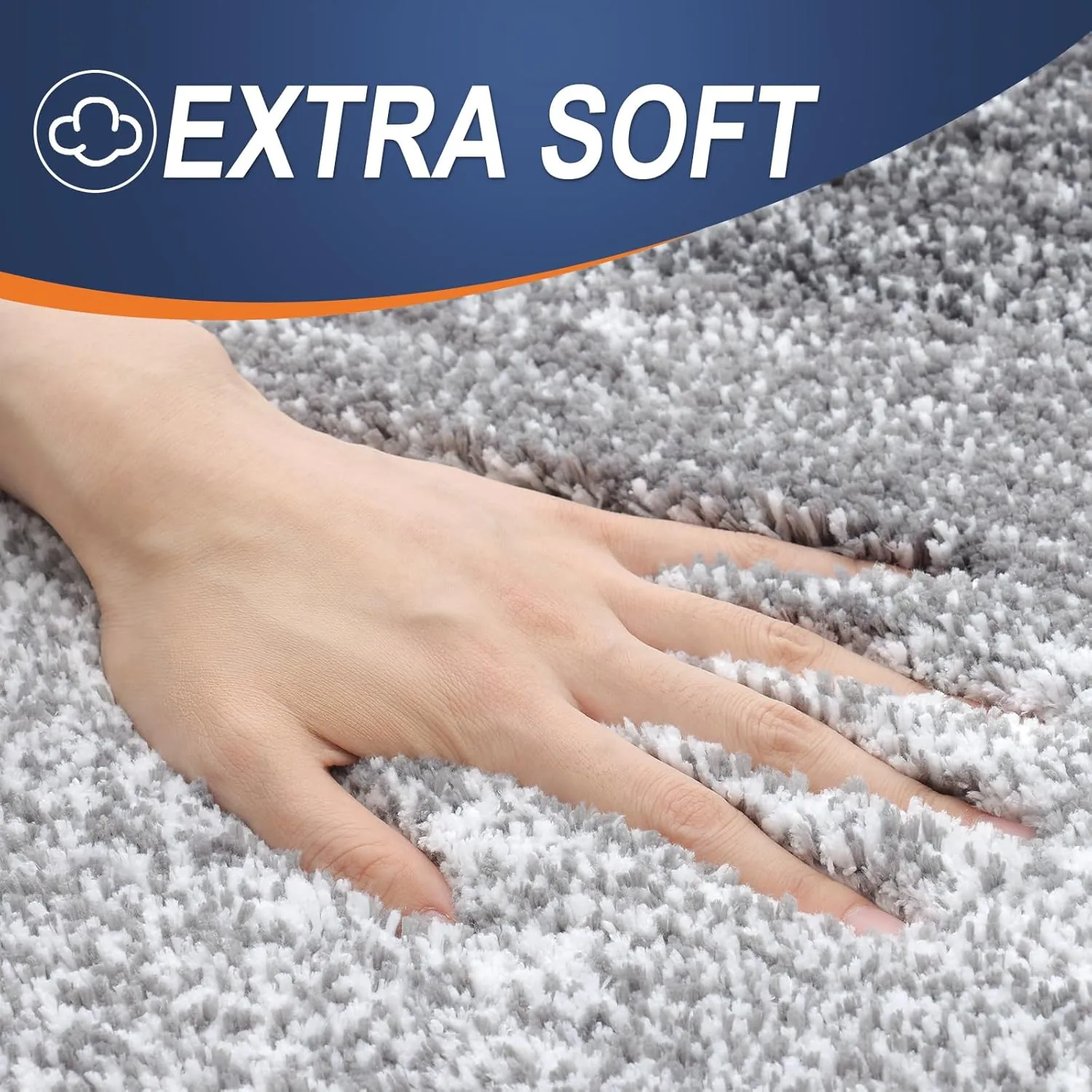 OLANLY Bathroom Rugs 30x20, Extra Soft Absorbent Chenille Bath Rugs, Non-Slip, Dry Quickly, Machine Washable, Bath Mats for Bathroom Floor, Tub and Shower, Grey - Image 3
