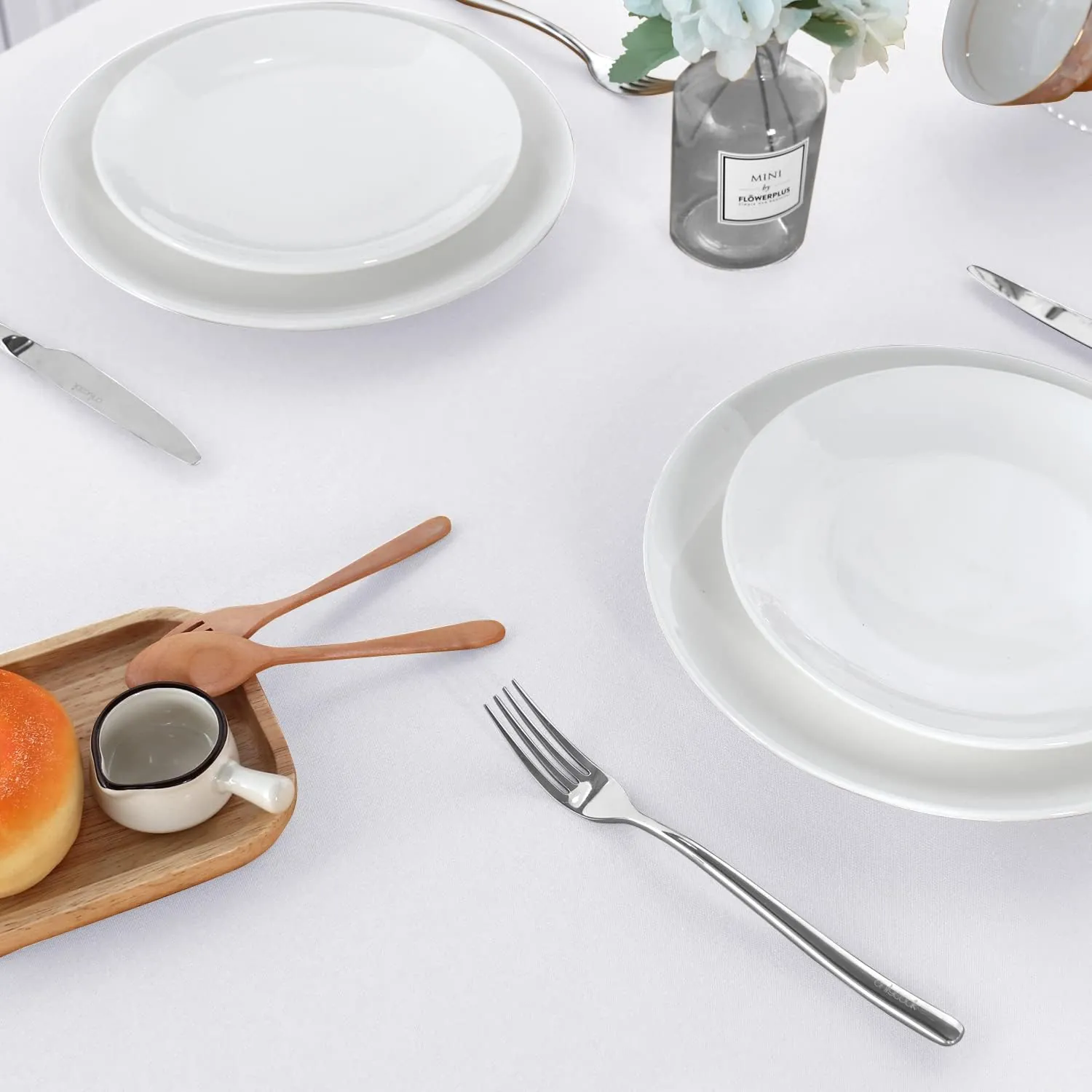 sancua 2 Pack White Tablecloth 60 x 102 Inch, Rectangle 6 Feet Table Cloth - Stain and Wrinkle Resistant Washable Polyester Table Cover for Dining Table, Buffet Parties and Camping - Image 9