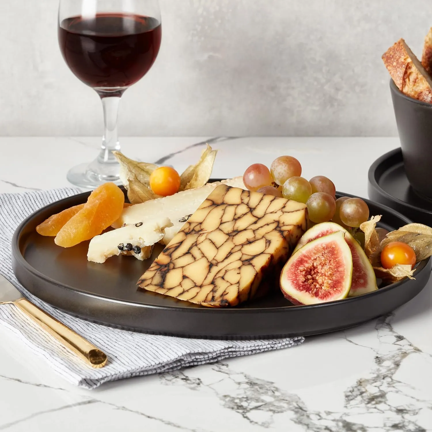 Stone Lain Coupe Dinnerware Set, Service For 4, Black Matte - Image 6