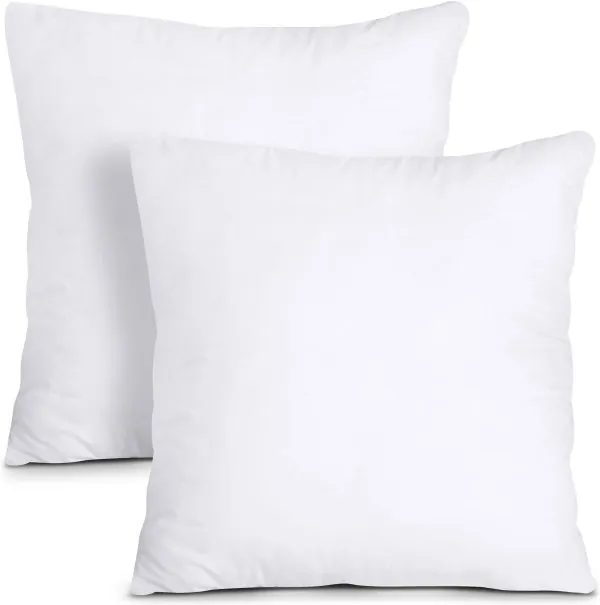 Utopia Bedding Throw Pillows (Set of 4, White), 18 x 18 Inches Pillows for Sofa, Bed and Couch Decorative Stuffer Pillows
