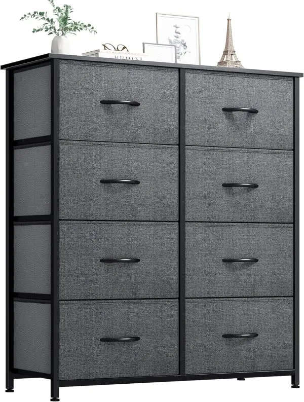 YITAHOME Dresser for Bedroom, Fabric Dresser with 8 Drawers,Tall Dresser,Chest of Drawers for Closet