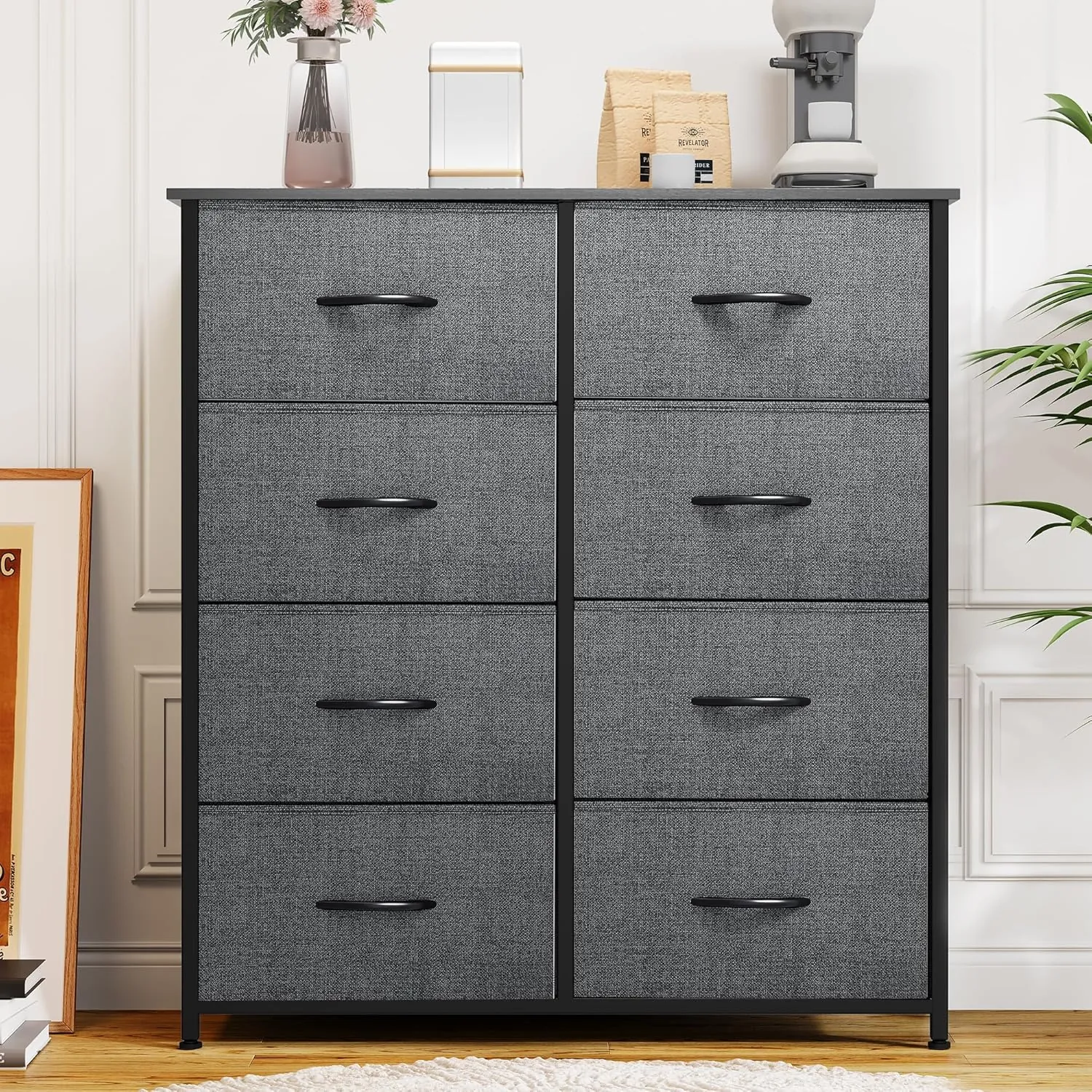 YITAHOME Dresser for Bedroom, Fabric Dresser with 8 Drawers,Tall Dresser,Chest of Drawers for Closet - Image 3